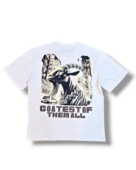 Men DENIMICITY Goatest Of All Stoned Out Oversize T-Shirt