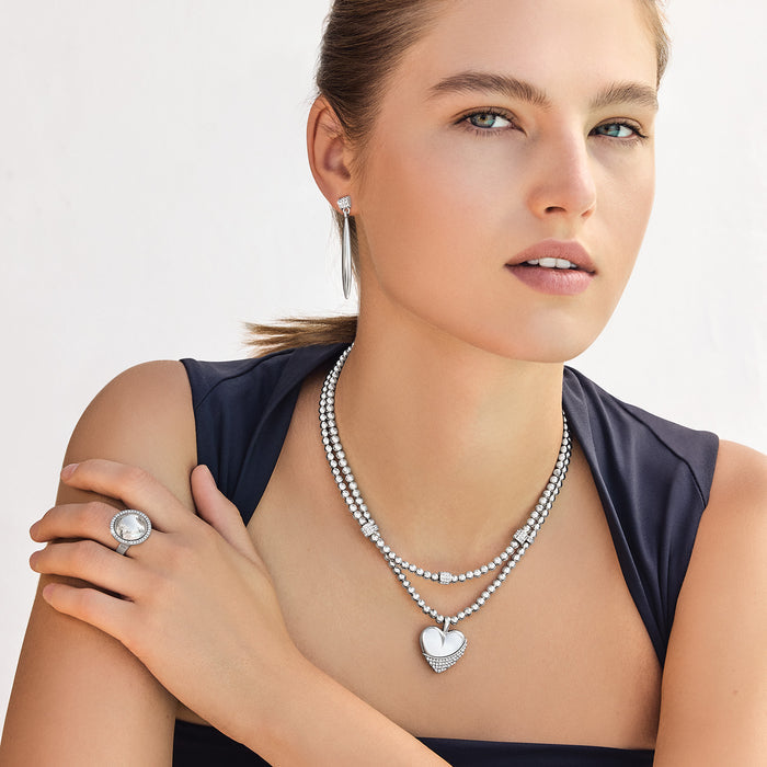 Meridian Petite Wave Heart Necklace