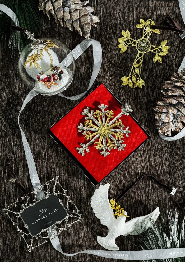 Michael Aram Island Santa Snow Globe Ornament
