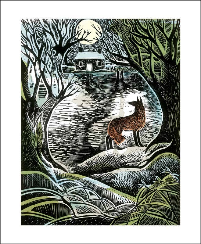 Midnight Fox Card by Angela Harding | Art Angels
