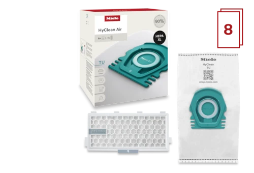 Miele HyClean Air Style TU Vacuum Bags - Guard S1 and L1 Models - Allergy 8pk - 12909770