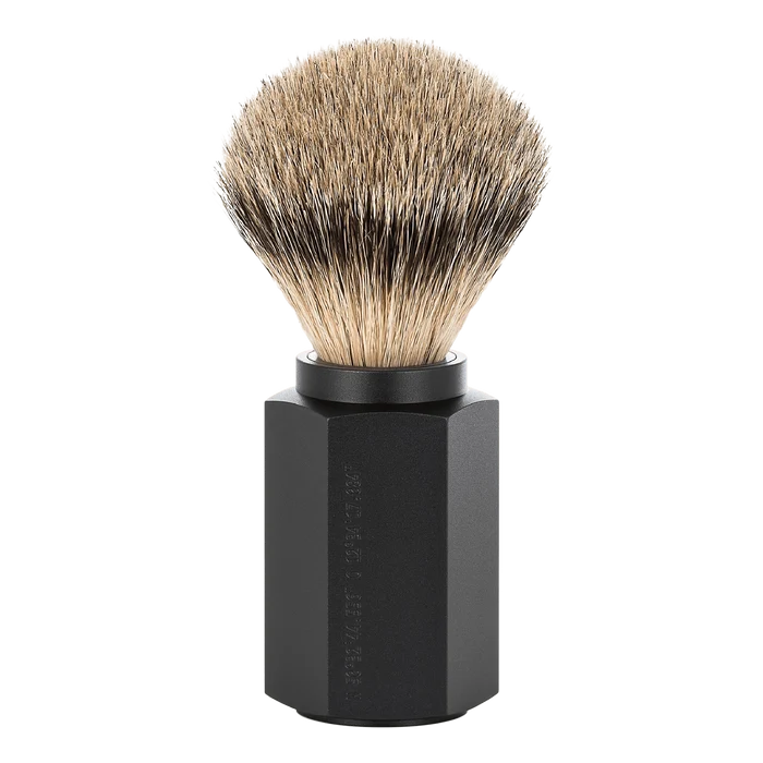 Mühle Hexagon Silvertip Badger barberkost Graphite