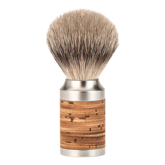 Mühle ROCCA Silvertip Badger barberkost i rustfritt stål Bjørkenever