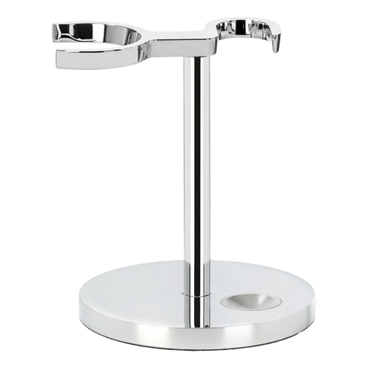 Mühle sølvfarget metallstativ for barberkost og høvel