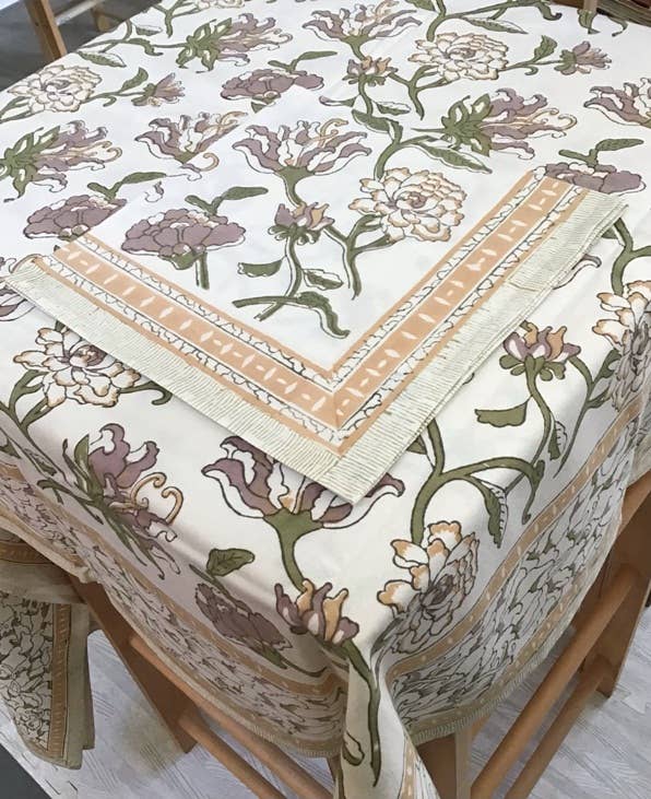 Musk Rose Tablecloth 60x90 | Floral Table Decor