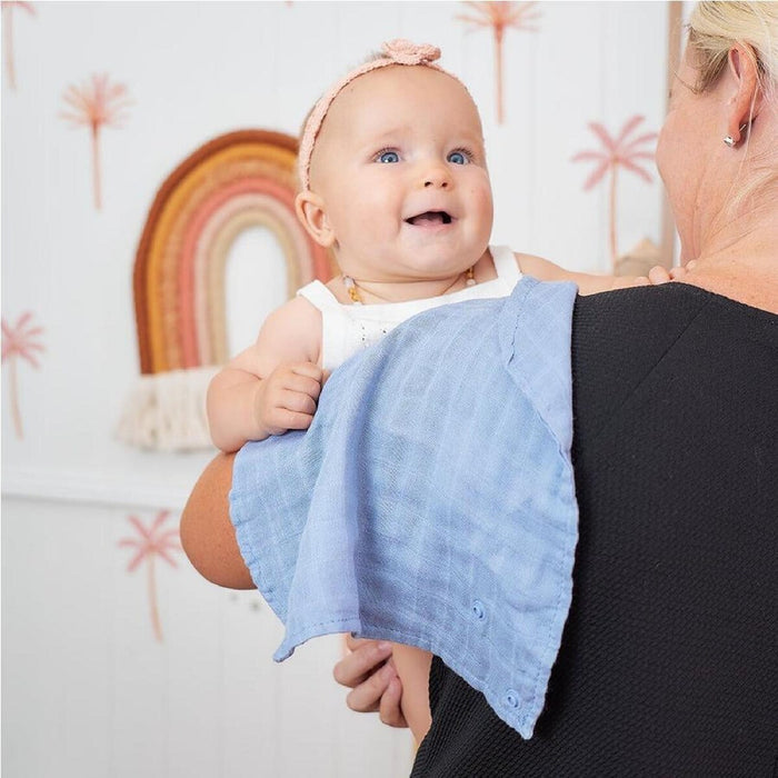 Muslin Bib - Blue
