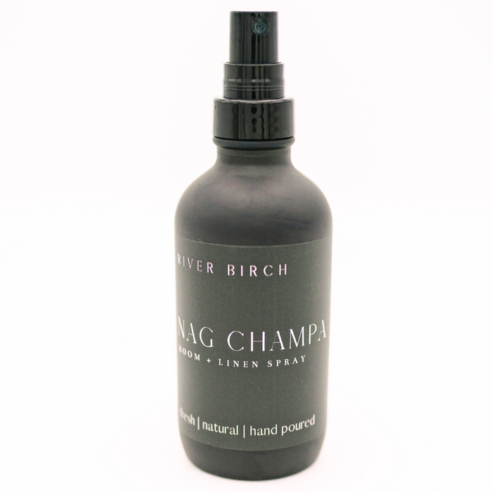 Nag Champa -  4 oz Black Glass Room + Linen Spray