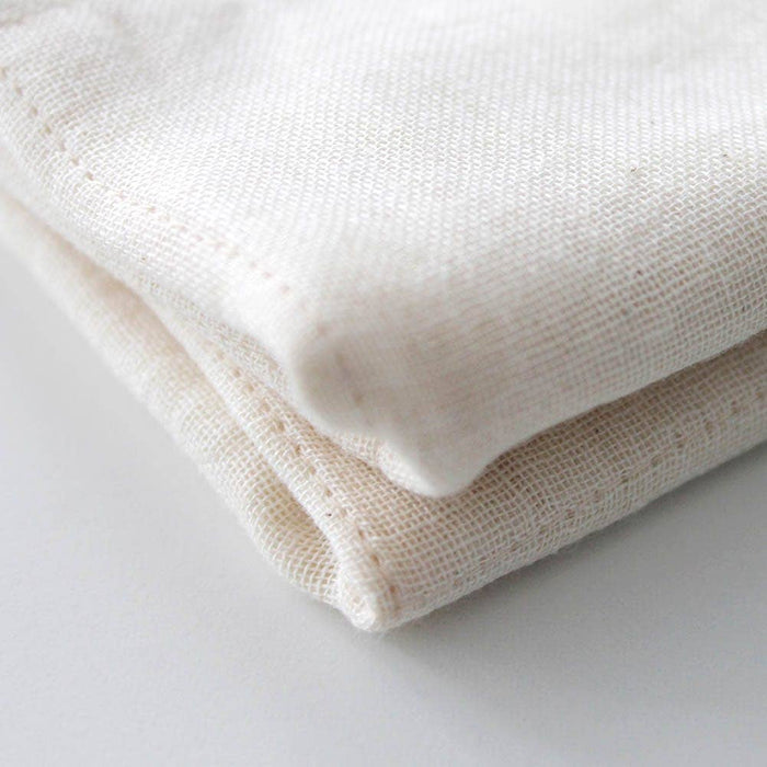 Nawrap Charcoal Infused Organic Cotton Japanese Face Towel - Ivory/Green