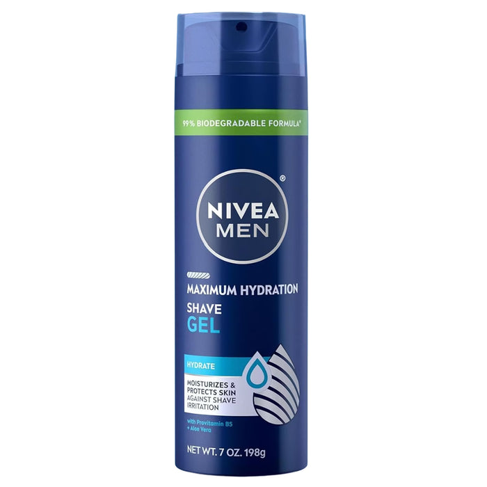 NIVEA MEN Moisturizing Shave Gel with Aloe Vera and Provitamin B5 - 7 oz - 12 Pack