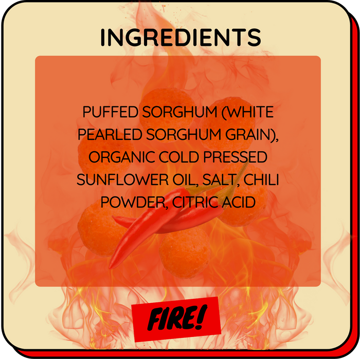 Nomnomz sorghum puffs ingredients