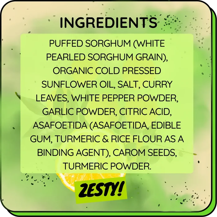 Nomnomz Sorghum Puffs, Zesty | Lemon Herb Garlic, Share Size