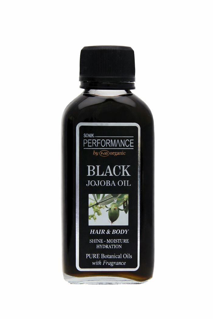 P+50 Sonik Performance Black Jojoba Oil 125ml | Lightweight Hair & Skin Oil for Hydration, Shine & Smoothness | Multi-Use Oil UK