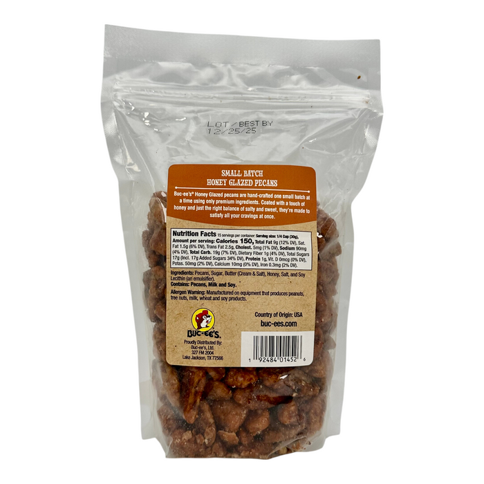 Pecans Small Batch 16oz -  Honey Glazed