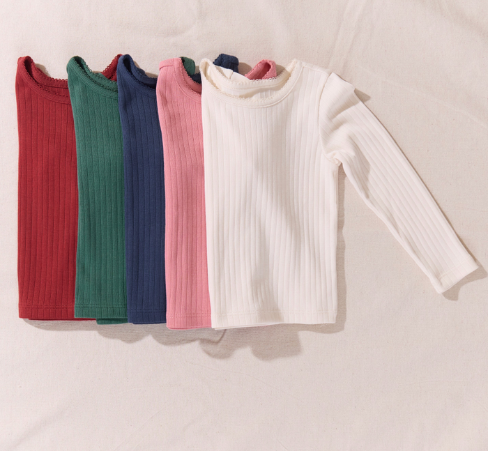 Pink Chicken Coop Seesaw Rib Tee Shirt in Navy