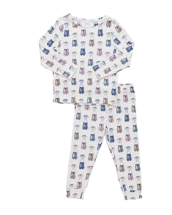 Pink Chicken Pajama Set in Ballet Slippers