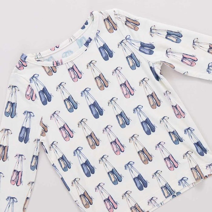 Pink Chicken Pajama Set in Ballet Slippers