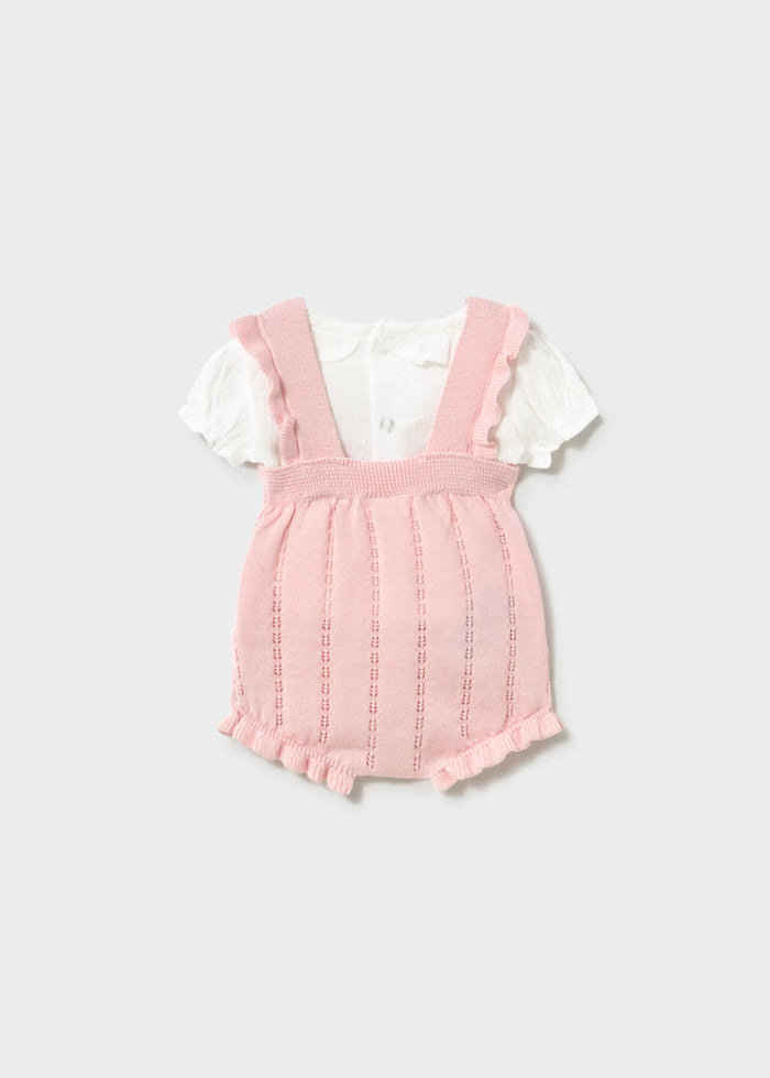Pink Knit Overall Bubble
