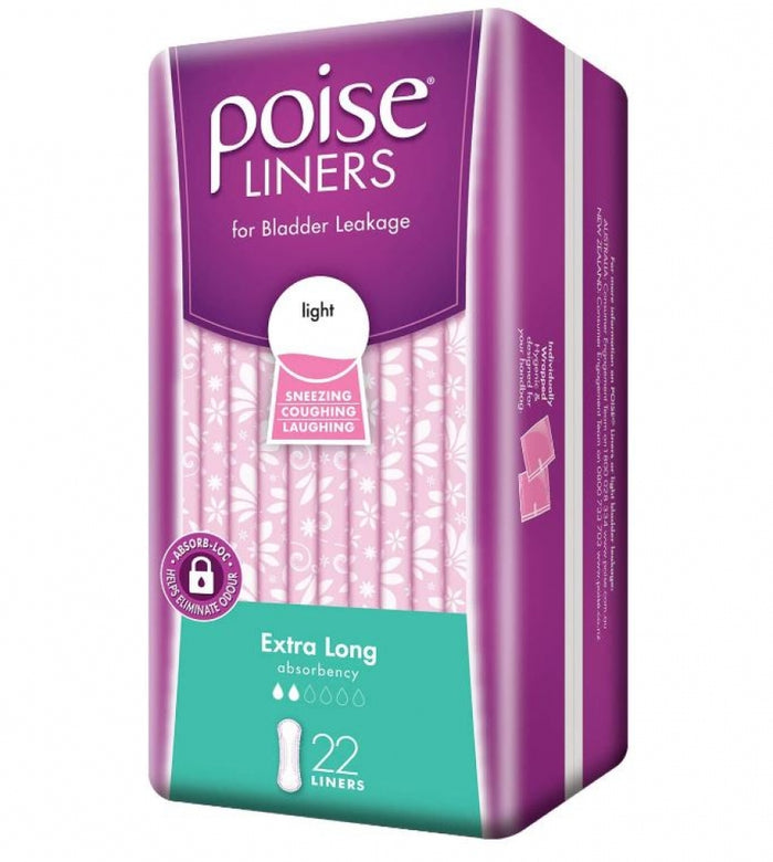 Poise Feminine Extra Long Liners For Light Protection