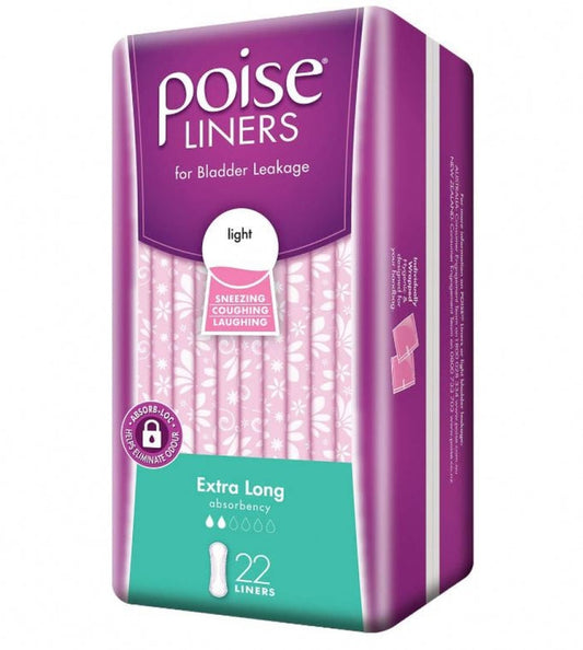 Poise Feminine Extra Long Liners For Light Protection