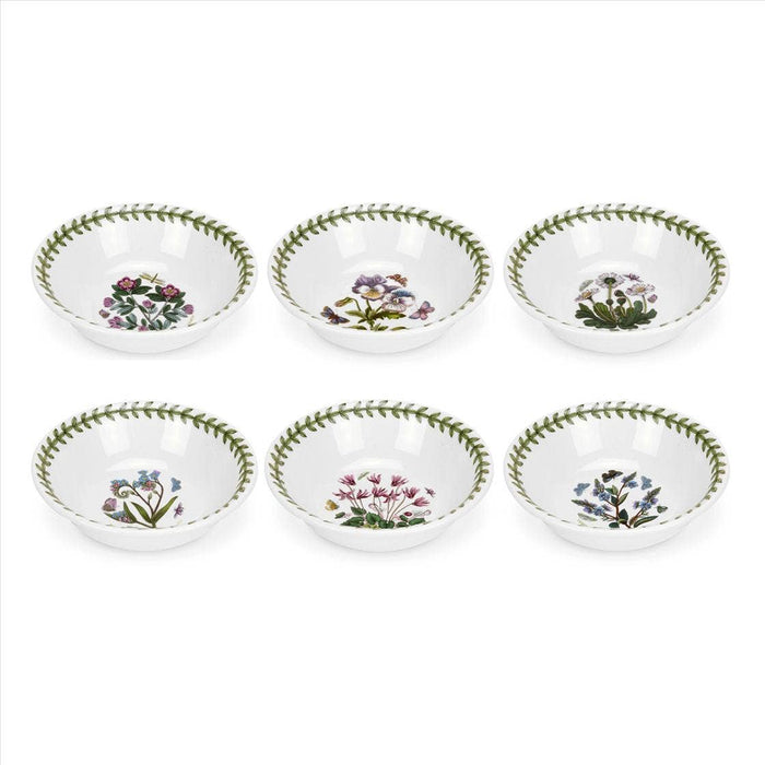 Portmeirion Botanic Garden Mini Bowl set of 6, Assorted Motif, Earthenware Botanic Garden