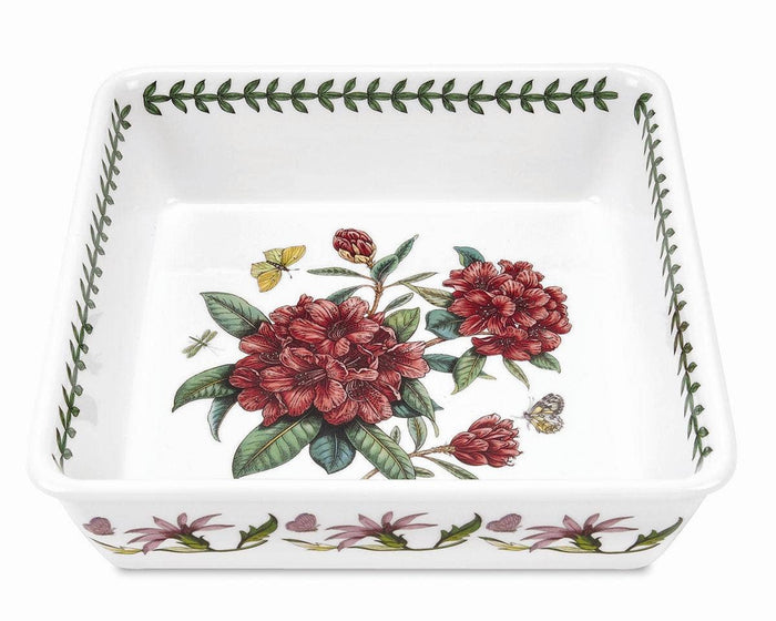 Portmeirion Botanic Garden Square Dish - Rhododendron
