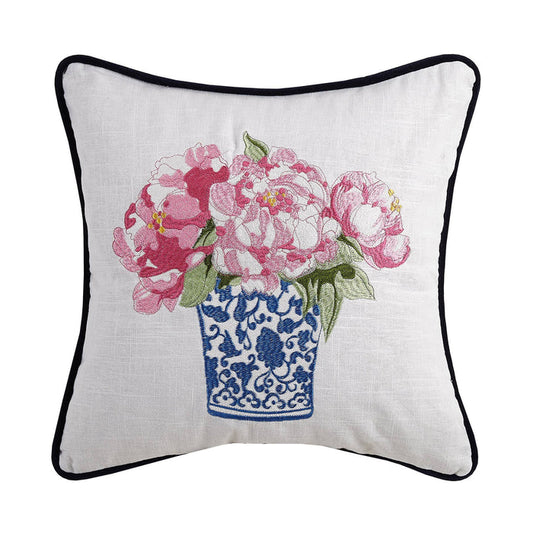 Pretty in Pink Flower Pillow