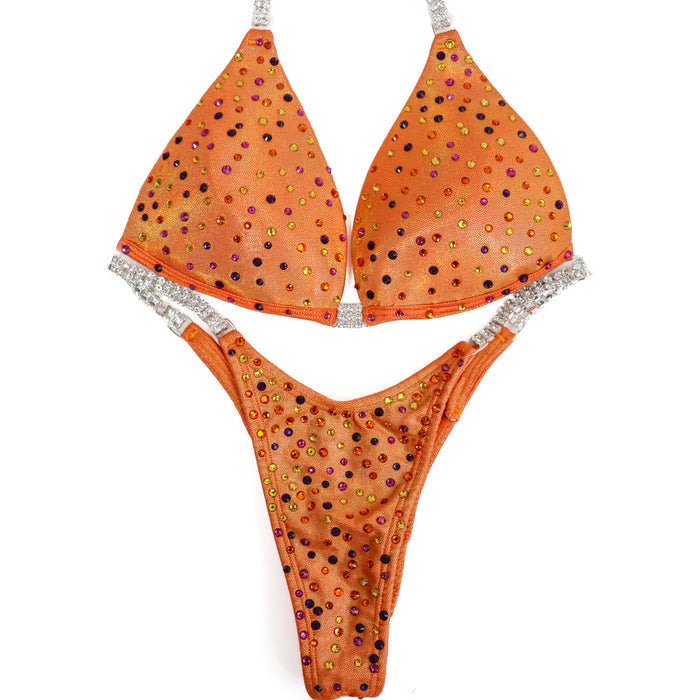 QS ST: Angel Dust. Hologram Orange. Small Molded/Pro.  Angel Competition BikinisThe best NPC Competition Suits for the Bikini Division, Fit Model Division Suits, and bodybuilding suits.