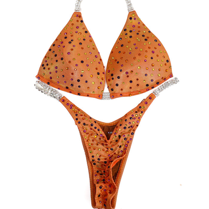 QS ST: Angel Dust. Hologram Orange. Small Molded/Pro.  Angel Competition BikinisThe best NPC Competition Suits for the Bikini Division, Fit Model Division Suits, and bodybuilding suits.