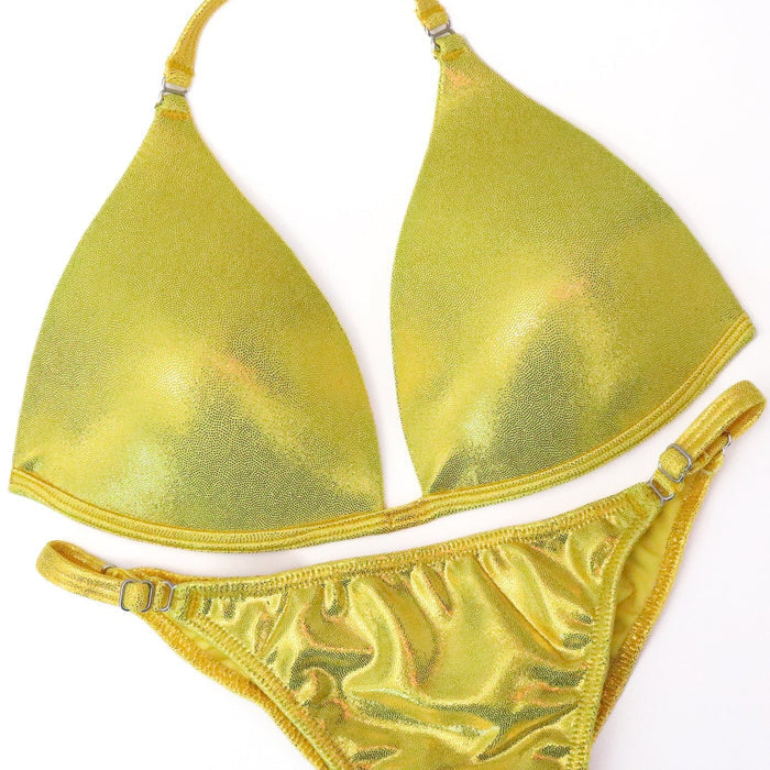 QS ST: Hologram Yellow Fit Model Suit. Medium Molded/Fit Model 1.