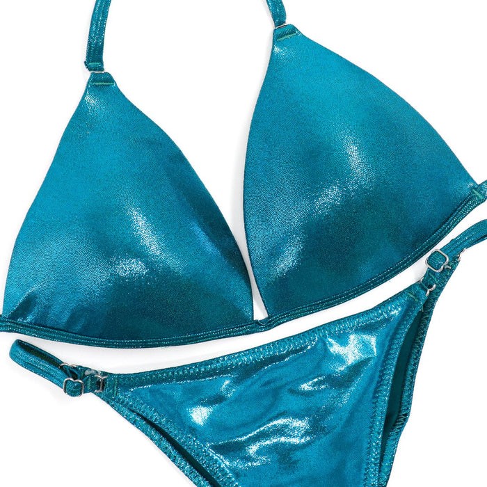 QS ST: Hologram Teal Fit Model Suit. Large Molded/Fit Model 1.