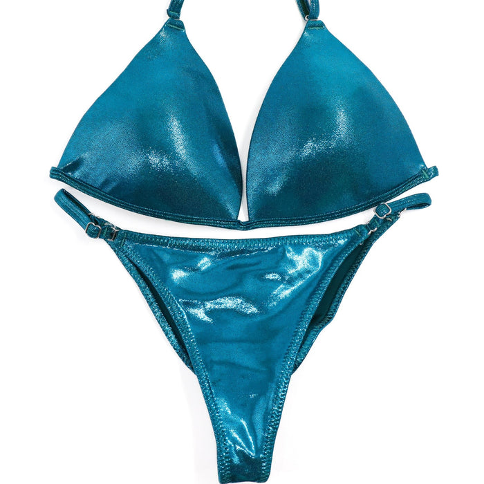 QS ST: Hologram Teal Fit Model Suit. Large Molded/Fit Model 1.