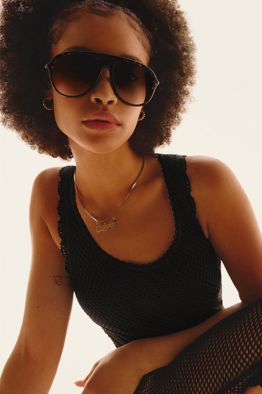 QUAY Chart Topper Sunglasses - dark tort/brown