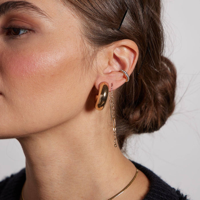 Gold Ramona Threader Earrings: Silver - Olita Gifts & Goods