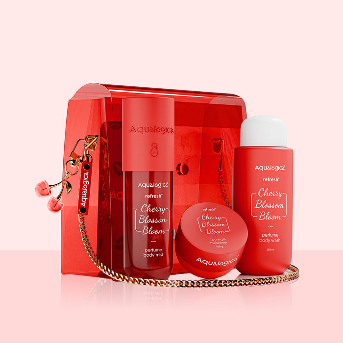 Refresh+ Cherry Blossom Bloom - Hot girl essentials Gift set with Sling bag & charms