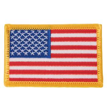 Rothco Iron On / Sew On Embroidered US Flag Patch