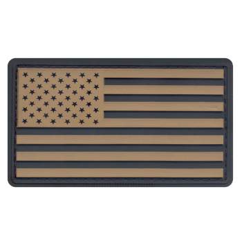 Rothco PVC US Flag Patch With Hook Back