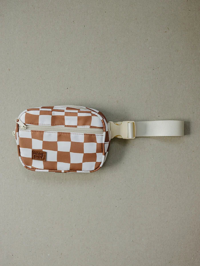 Rust Checkered Mini Fanny Pack