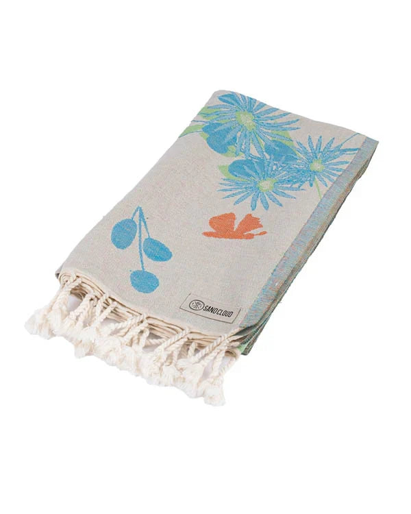 Sand Cloud Botanical Beach Towel folded view