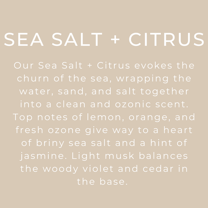 Sea Salt + Citrus - 4 oz Black Glass Room + Linen Spray