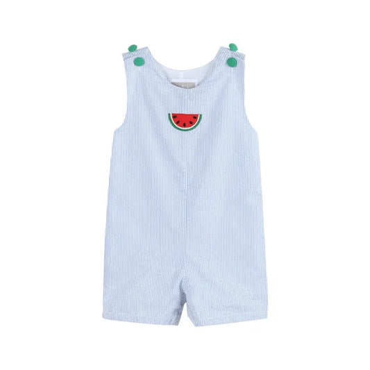 Seersucker Watermelon Shortall
