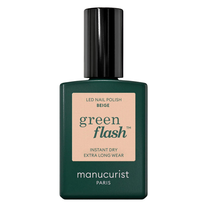 Bottle of Manucurist Semi-Permanent LED Green Flash - Beige 15mL