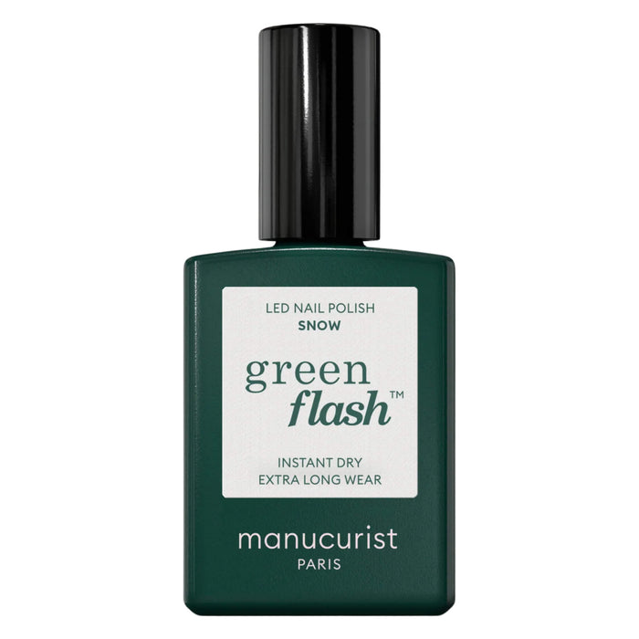 Bottle of Manucurist Semi-Permanent LED Green Flash - Snow 15mL