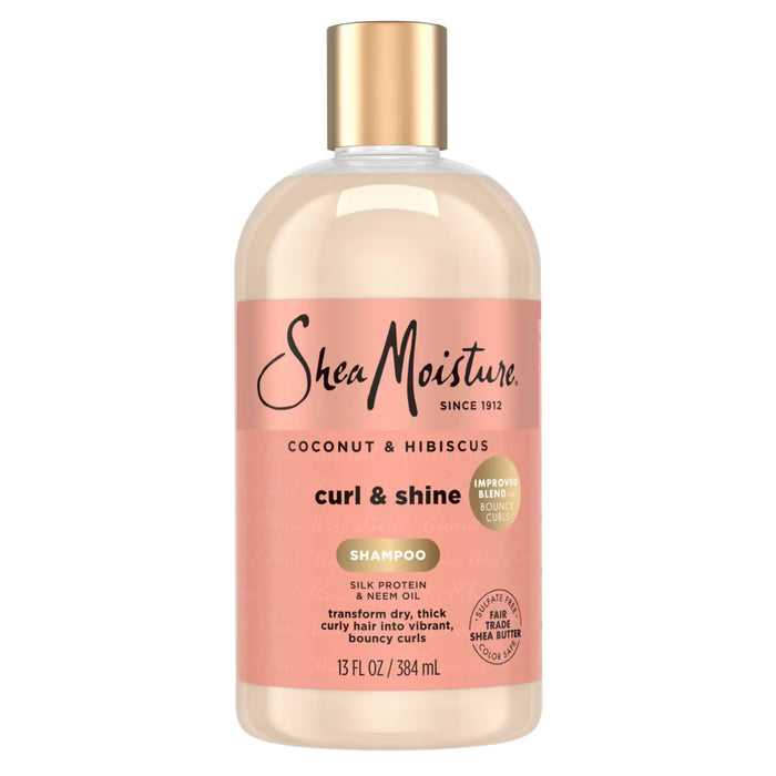 SheaMoisture Coconut & Hibiscus Curl & Shine Shampoo 13 oz - 4 Pack