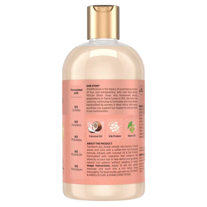 SheaMoisture Coconut & Hibiscus Curl & Shine Shampoo 13 oz - 4 Pack