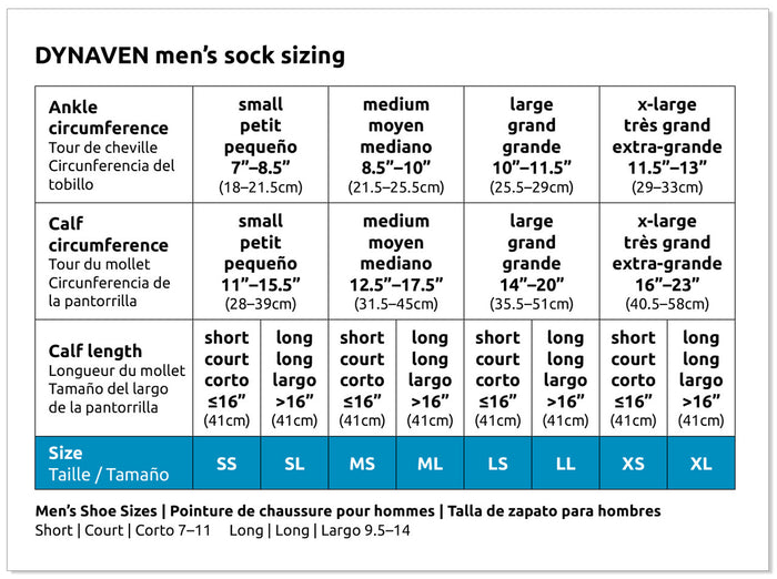 Sigvaris Dynaven Men's Knee High 20-30mmHg - Compression Level: Firm 20-30 MmHg - Male - Knee