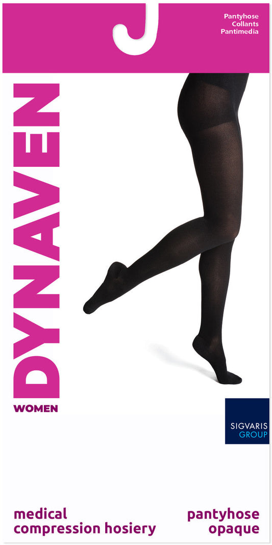Sigvaris Dynaven Pantyhose, Open Toe 20-30mmHg - Compression Level: Firm 20-30 MmHg - Female - Foot