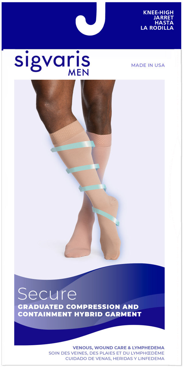 Sigvaris Secure Men's Knee High 20-30mmHg - Compression Level: Firm 20-30 MmHg - Male - Knee