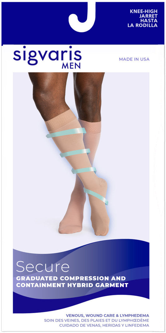 Sigvaris Secure Men's Knee High 20-30mmHg - Compression Level: Firm 20-30 MmHg - Male - Knee