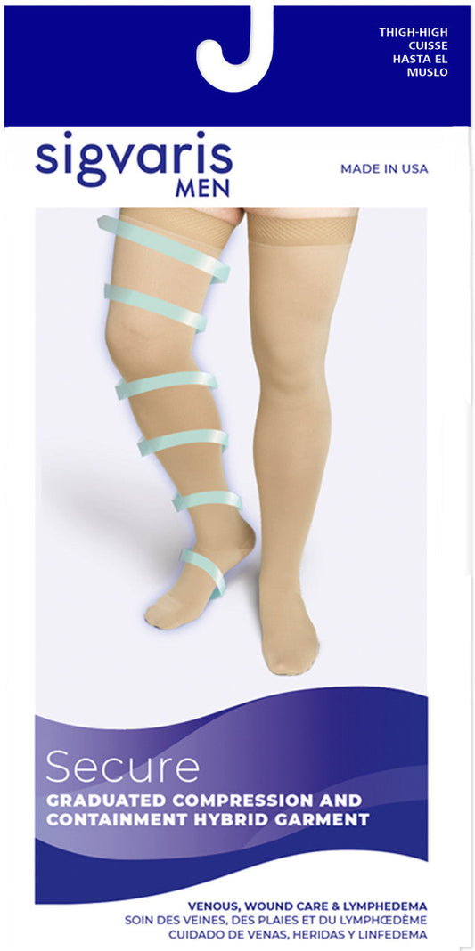 Sigvaris Secure Men's Thigh High 20-30mmHg - Compression Level: Firm 20-30 MmHg - Male - Leg