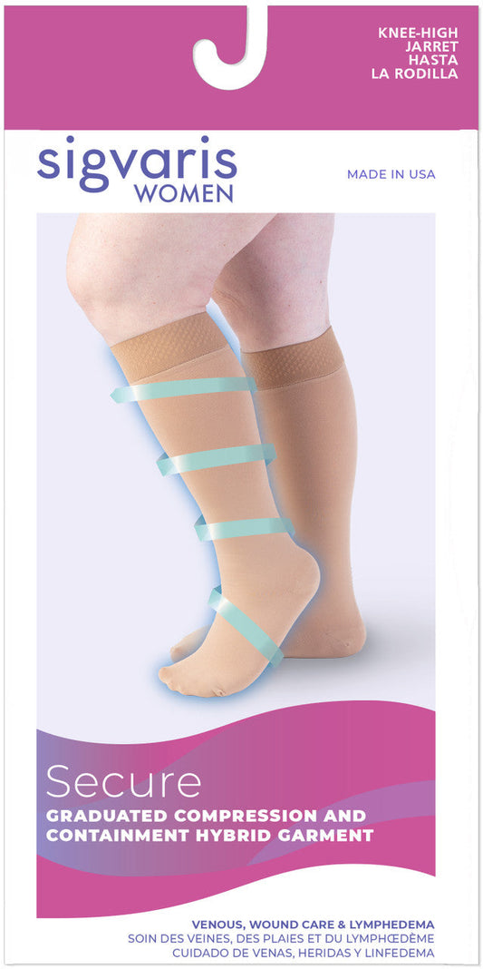 Sigvaris Secure Women's Knee High 20-30mmHg - Compression Level: Firm 20-30 MmHg - Unisex - Knee